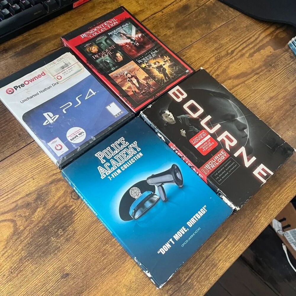 Untested Movie DVD Bundle: Uncharted, Bourne, Resident Evil Lot